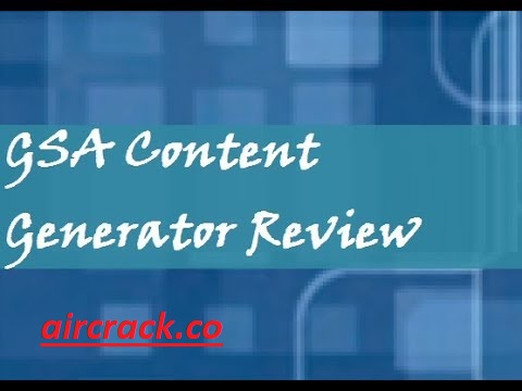 GSA Content Generator 5.38 Crack